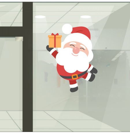 Reposicionable Papa Noel regalo